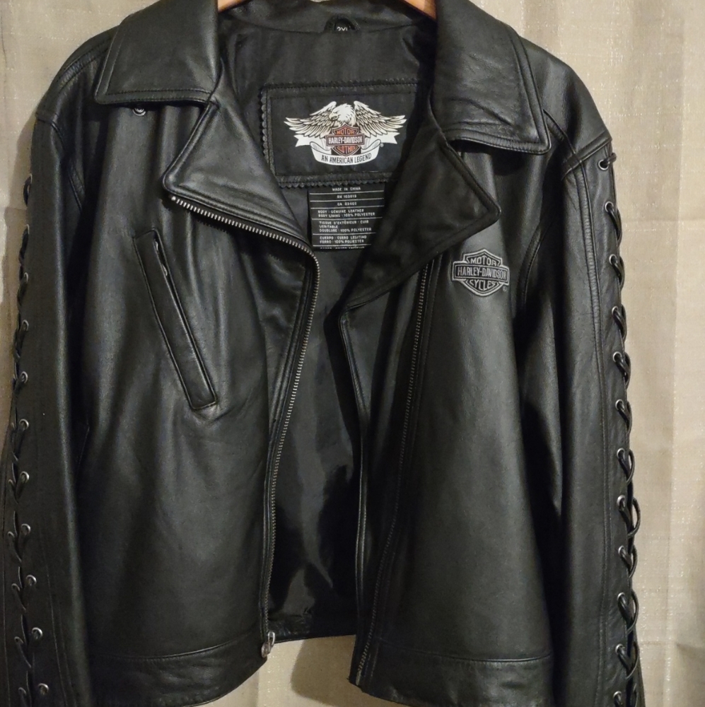 Unisex Harley Davidson Leather Jacket 3XL